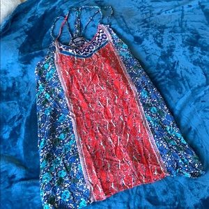 Hippie patterned mini dress